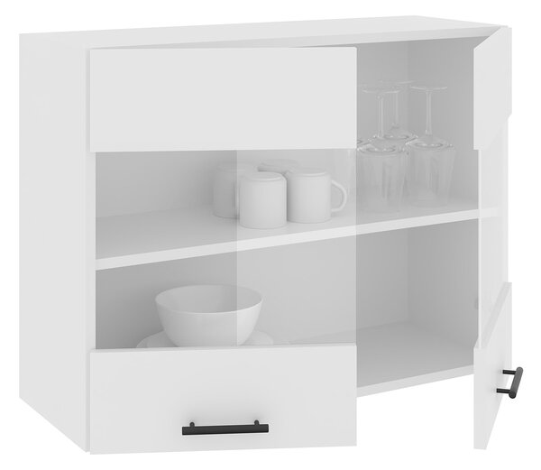 Corp haaus Karo, 2 Usi, cu sticla, Alb, 80 x 30 x 60 cm
