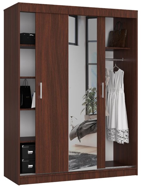 Dulap de haine Clotilde (wenge) (cu oglindă). Promo -19%. 1069411
