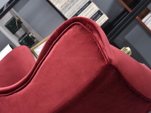 Fotoliu cu urechi Margis (bordo + negru). Promo -17%. 1136025