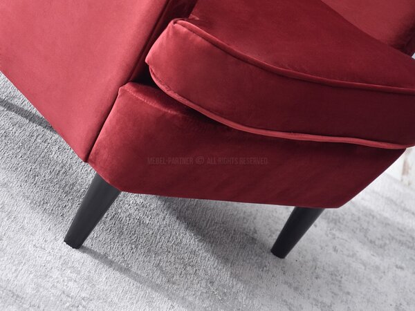 Fotoliu cu urechi Margis (bordo + negru). Promo -17%. 1136025