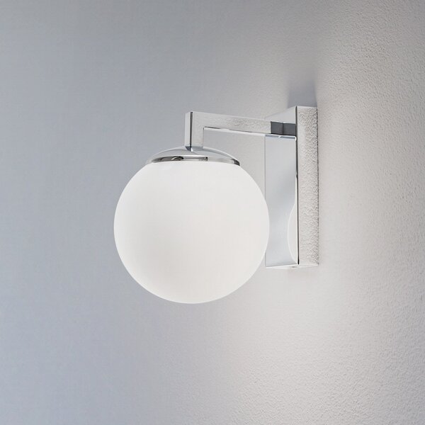 Argon Aplică de perete LED Aseor, sticlă, crom, reglabil, Metalic, Camera de zi / sufragerie, Metal, Modern