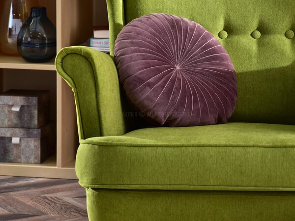 Fotoliu cu urechi Margis (verde + nuc). Promo -17%. 1136052