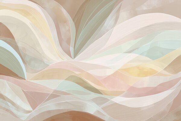 Fototapet Linii spiralate colorate pe un fundal maro, Fototapet abstracte, Fototapet populare, w09086 - Tapeko.ro