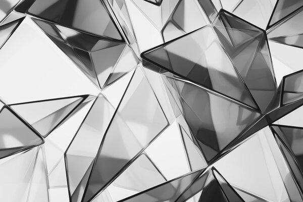 Fototapet Grup de triunghiuri de sticlă, Fototapet abstracte, Fototapet populare, w03903 - Tapeko.ro