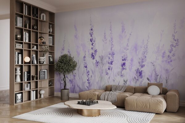 Tapet Câmp de lavandă de epocă, Fototapet Flori, w09069v1 : Uwalls.ro