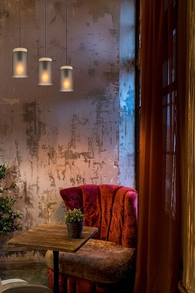 Lampă suspendată APP1812-3CP Frosted Grey
