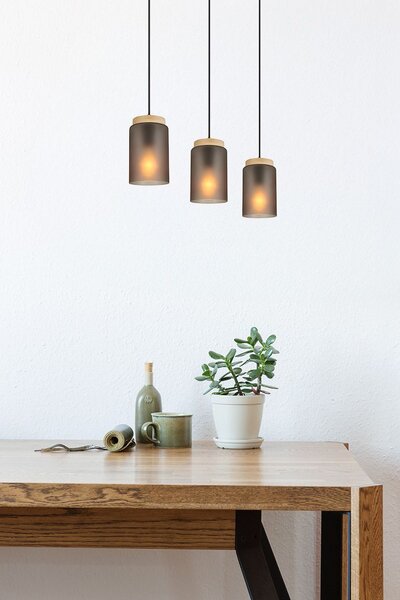 Lampă suspendată APP1812-3CP Frosted Grey