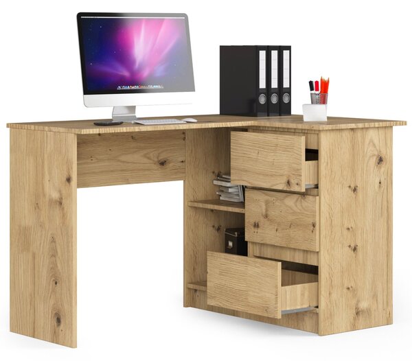 Masă PC de colț Bodhi (Stejar artisan) (D). Promo -18%. 1070965
