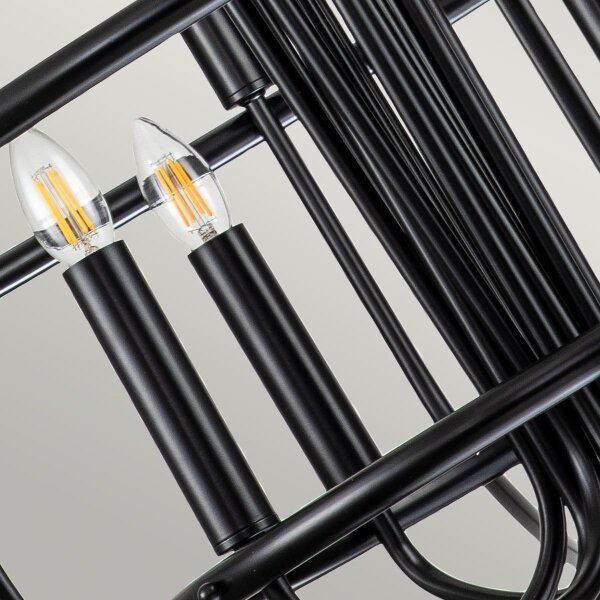 Kichler KL-CAPITOL-HILL12-BLK-Candelabru pe lanț CAPITOL HILL 12xE14/40W/230V negru