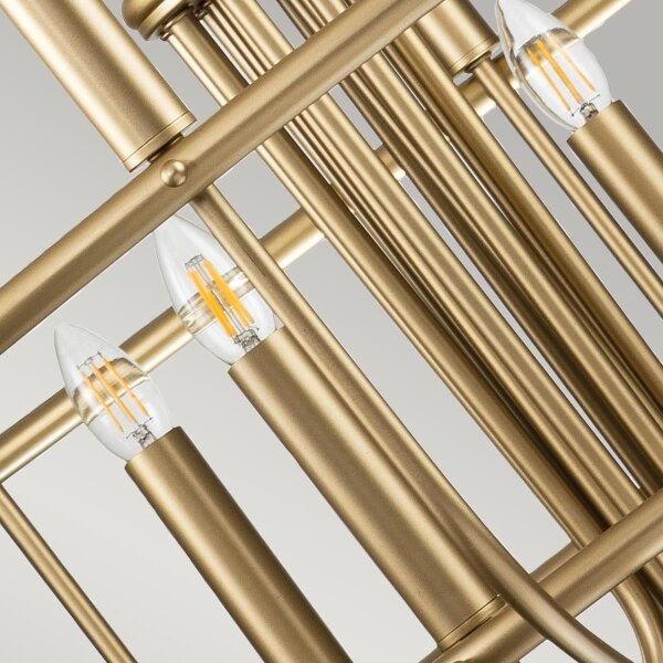 Kichler KL-CAPITOL-HILL12-PNBR candelabru suspendat cu lanț CAPITOL HILL, 12 x E14/40W/230V, finisaj auriu