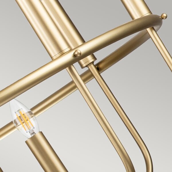 Kichler KL-CAPITOL-HILL12-PNBR candelabru suspendat cu lanț CAPITOL HILL, 12 x E14/40W/230V, finisaj auriu