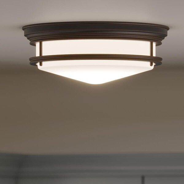 Plafonieră de baie HADLEY Hinkley HK-HADLEY-F-OZ, 3x E27/40W/230V, IP44, bronz