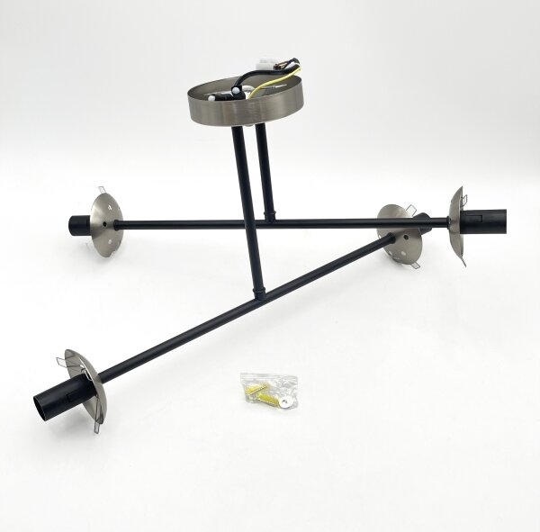 Brilagi - Lustra aplicată MALIVA 4xE14/15W/230V crom mat/fumuriu
