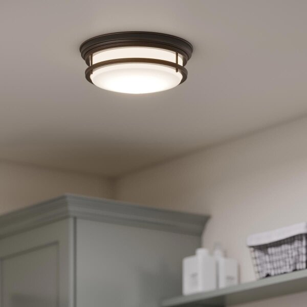 Plafonieră de baie HADLEY Hinkley HK-HADLEY-F-OZ, 3x E27/40W/230V, IP44, bronz