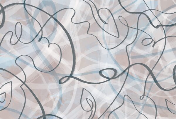 Fototapet Liniile fluide și nuanțele moi se îmbină, Fototapet abstracte, Fototapet populare, t00037 - Tapeko.ro