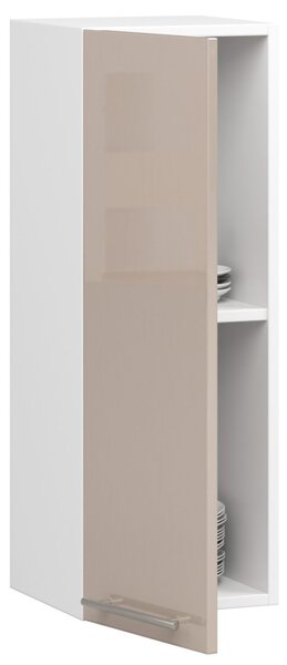 Dulap superior de bucătărie Ozara W30 H720 (alb + cappuccino lucios). Promo -20%. 1071179