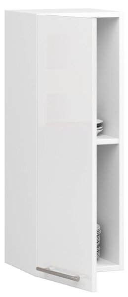 Dulap superior de bucătărie Ozara W30 H720 (alb + alb lucios). Promo -15%. 1071178
