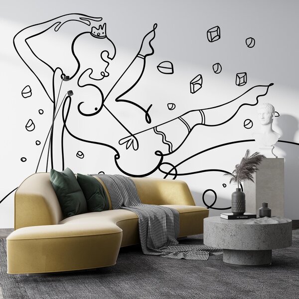 Fototapet Desenul unei femei care dansează, Fototapet moderne, Fototapet populare, t00055 - Tapeko.ro