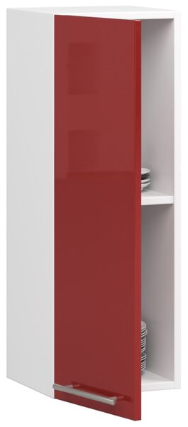 Dulap superior de bucătărie Ozara W30 H720 (alb + roșu lucios). Promo -15%. 1071181