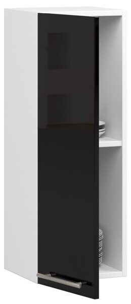 Dulap superior de bucătărie Ozara W30 H720 (alb + negru lucios). Promo -20%. 1071180