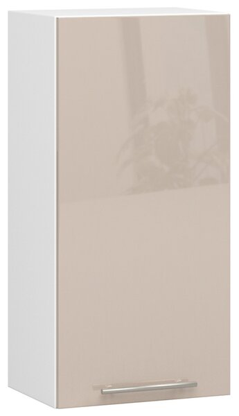 Dulap superior de bucătărie Ozara W40 H720 (alb + cappuccino lucios). Promo -21%. 1071185