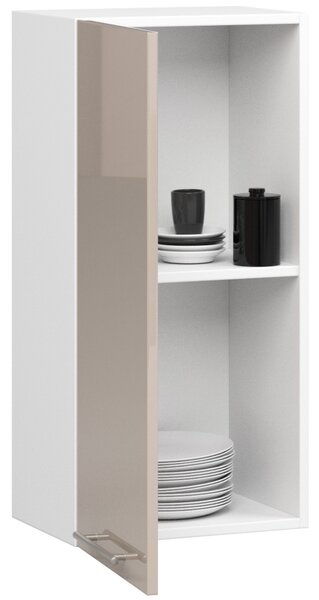 Dulap superior de bucătărie Ozara W40 H720 (alb + cappuccino lucios). Promo -21%. 1071185