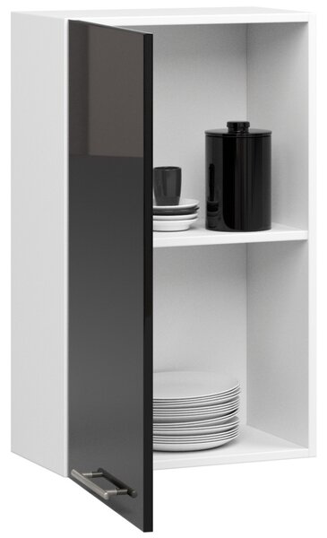Dulap superior de bucătărie Ozara W50 H720 (alb + negru lucios). Promo -19%. 1071192