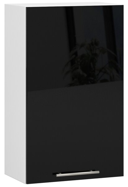 Dulap superior de bucătărie Ozara W50 H720 (alb + negru lucios). Promo -19%. 1071192