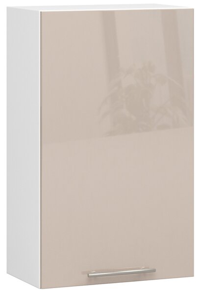 Dulap superior de bucătărie Ozara W50 H720 (alb + cappuccino lucios). Promo -11%. 1071191