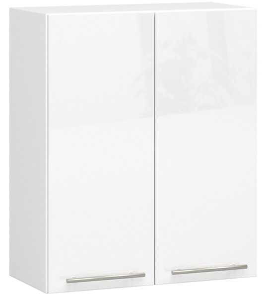 Dulap superior de bucătărie Ozara W60 H720 (alb + alb lucios). Promo -17%. 1071196