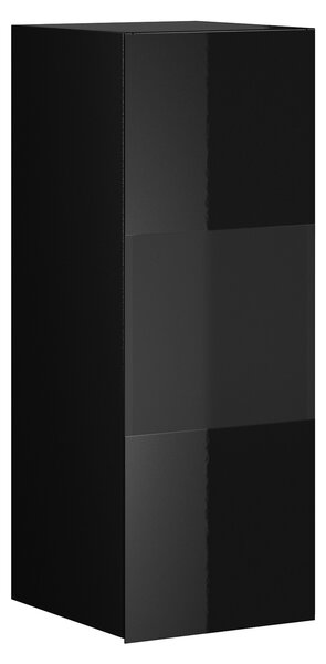 Vitrină Henry Typ 07 (negru + alb ultra lucios). Promo -42%