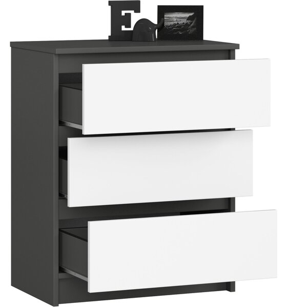 Comodă Kalista II (grafit gri + alb). Promo -20%. 1071294