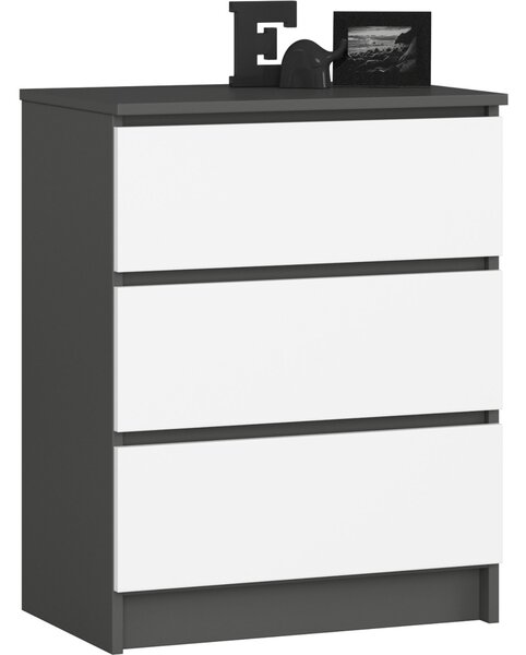 Comodă Kalista II (grafit gri + alb). Promo -20%. 1071294