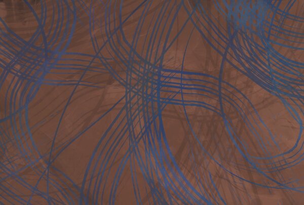Fototapet Fundal maro și albastru cu linii, Fototapet abstracte, Fototapet populare, t00104 - Tapeko.ro