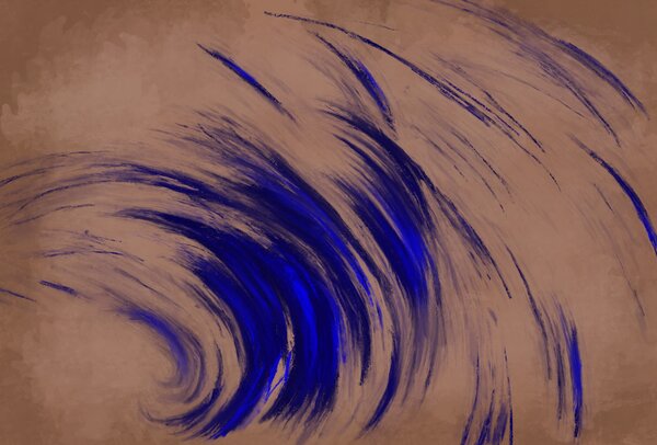 Fototapet Vârtejuri albastre pe un fundal maro, Fototapet abstracte, Fototapet populare, t00110 - Tapeko.ro