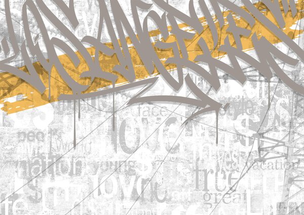 Fototapet Graffiti pe un perete, Fototapet moderne, Fototapet populare, t00088 - Tapeko.ro