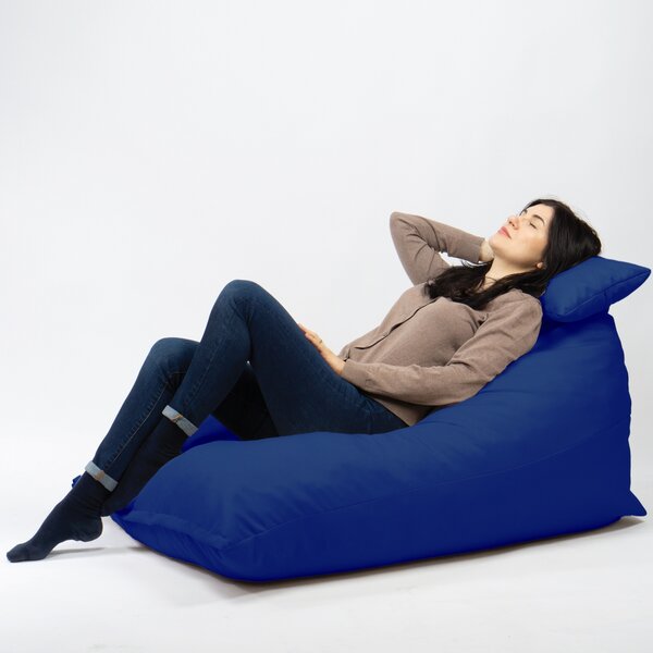 Fotoliu puf, Pufrelax Kudos, perna inclusa, material impermeabil - Blue Royal