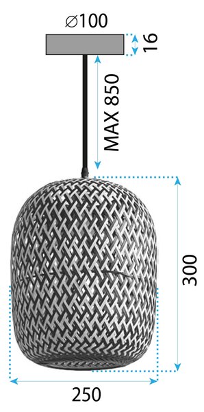 LAMPA BOHO BAMBOO APP1542-1CP