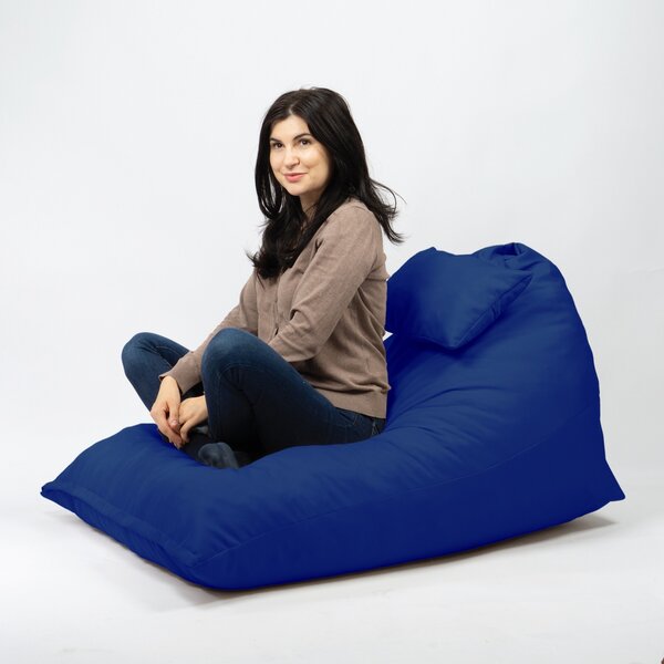 Fotoliu puf, Pufrelax Kudos, perna inclusa, material impermeabil - Blue Royal