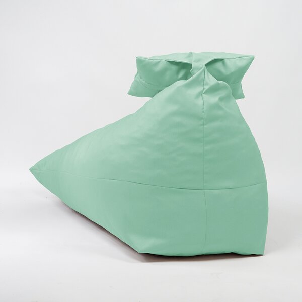 Fotoliu puf, Pufrelax Kudos, perna inclusa, material impermeabil - Verde menta