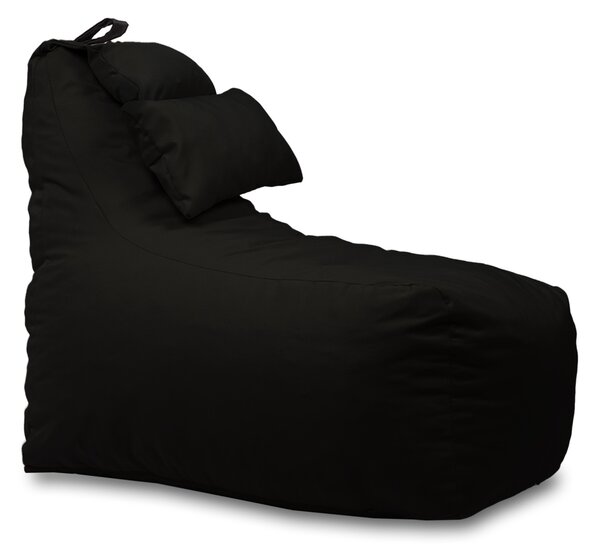 Fotoliu puf, Pufrelax Miraggio, perna inclusa, material impermeabil - Negru