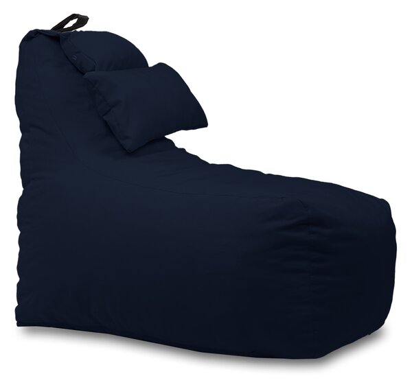 Fotoliu puf, Pufrelax Miraggio, perna inclusa, material impermeabil - Bleumarin