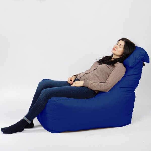 Fotoliu puf, Pufrelax Miraggio, perna inclusa, material impermeabil - Blue Royal