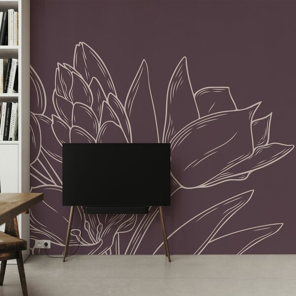 Fototapet Flori delicate pe un fundal bogat, Fototapet flori, Fototapet populare, t00135 - Tapeko.ro