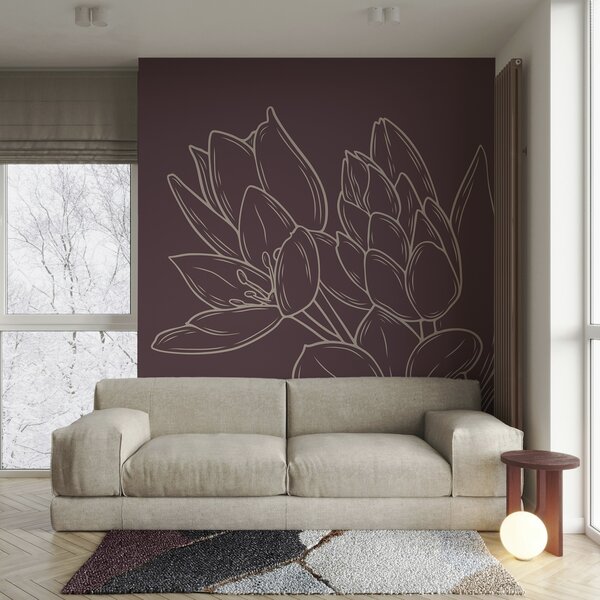 Fototapet Flori delicate pe un fundal bogat, Fototapet flori, Fototapet populare, t00135 - Tapeko.ro