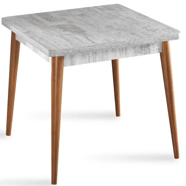 Masa bucatarie Brigitte, patrat, culoare alb 80 cm