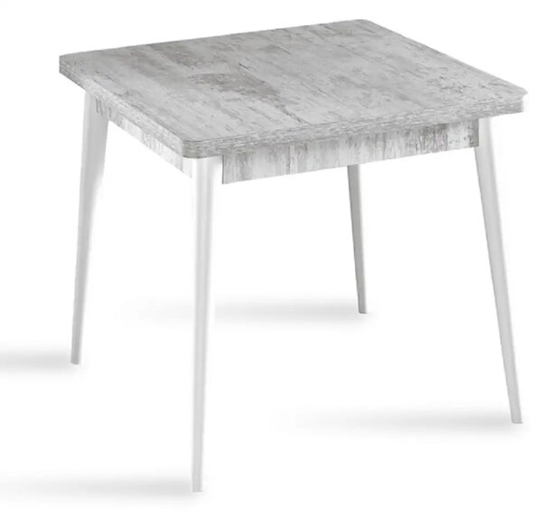 Masa bucatarie Brigitte, patrat, culoare alb 80 cm