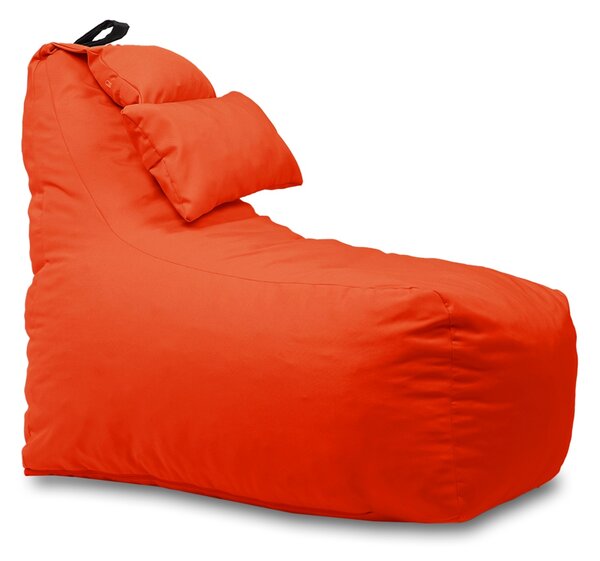 Fotoliu puf, Pufrelax Miraggio, perna inclusa, Material Impermeabil - Portocaliu neon