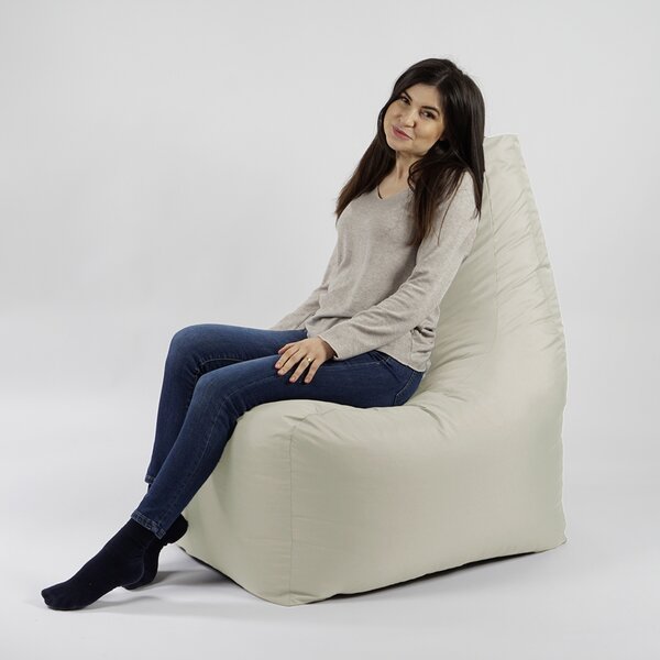 Fotoliu puf, Sunlounger EVO XL, umplutura de burete Memory Mix, material impermeabil - Crem
