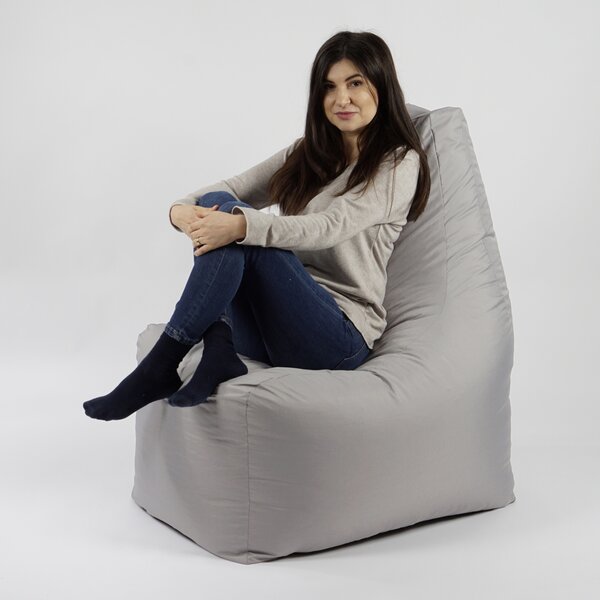 Fotoliu puf, Sunlounger EVO XL, umplutura de burete Memory Mix, material impermeabil - Gri deschis